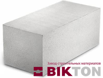 Блок пенобетонный (пеноблок) D-600 Bikton 600x300x200